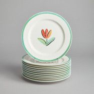 Vintage - SÅLD"Tulipa"Assietter 11 st