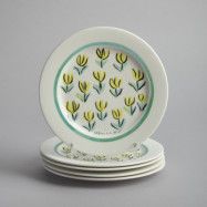 Vintage - SÅLD"Tulipa"Assietter 5 st