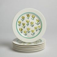 Vintage - SÅLD Assietter"Tulipa"19,5 cm 6 st