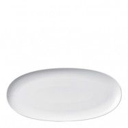 Royal Copenhagen - White Fluted Tallrik oval 37 cm