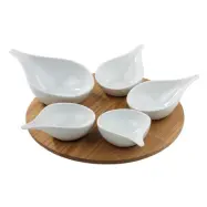 Nuance Tapasset 6 delar Porslin/Ek