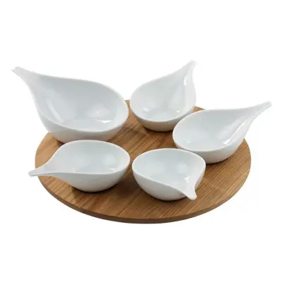 Nuance Tapasset 6 delar Porslin/Ek