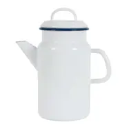 Emaljerad Te- Kaffekanna, 2,0 L, vit - Kockums Jernverk