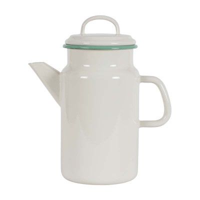 Emaljerad Te- Kaffekanna, 2,0L - Kockums Jernverk - Cream lux