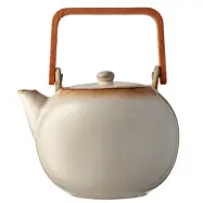 Gräddvit tekanna med tesil 1,2 liter - BITZ