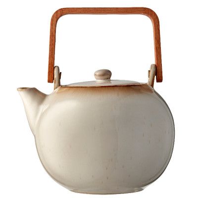 Gräddvit tekanna med tesil 1,2 liter - BITZ