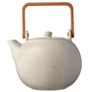 Tekanna med tesil 1,2 liter, Matt gräddvit - BITZ