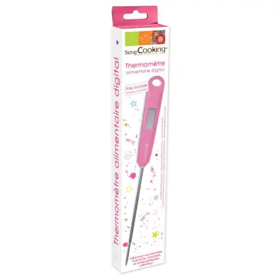 Digital kökstermometer, rosa - ScrapCooking