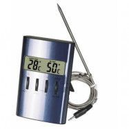 Digital Stektermometer Borstad aluminium