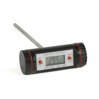 Digital köttermometer, 15 cm, svart