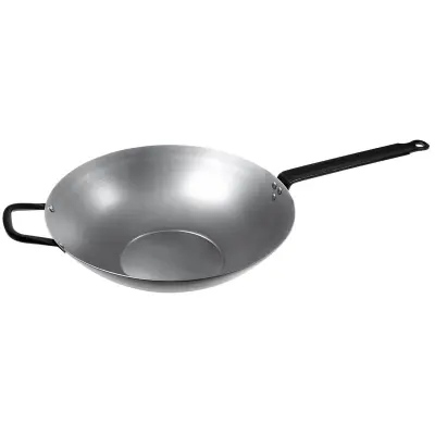 Wok flat botten kolstål Ø 34cm - Exxent